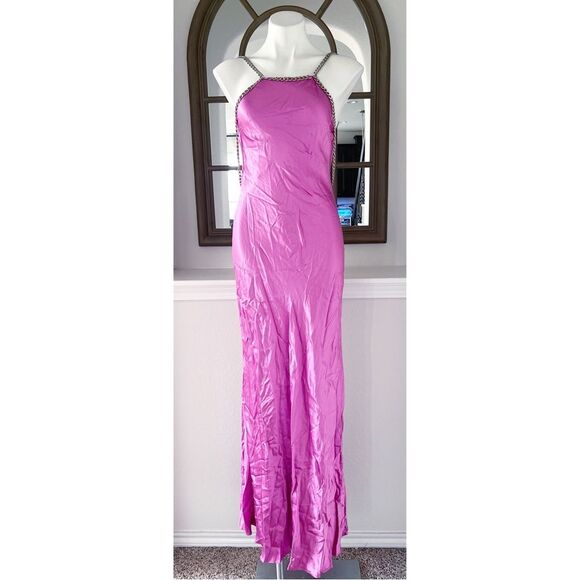L’Agence Majesty Chain Trim Gown in Pink, NWT, Size 2 - Picture 8 of 16